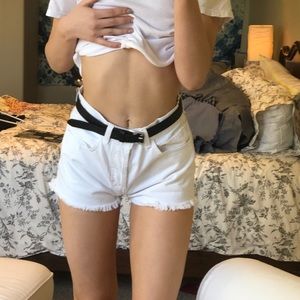 Brandy Melville White jean shorts